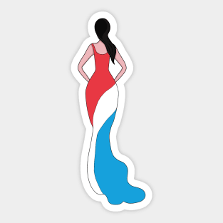 Luxembourg Woman Sticker